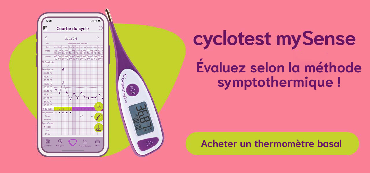 Thermomètre basal connecté cyclotest mysense 